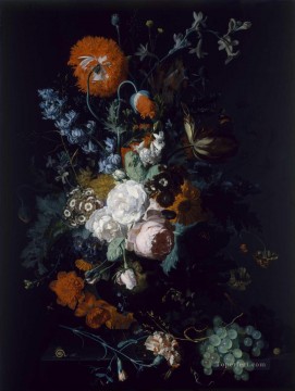 Classical Flowers Painting - Still Life of Flowers and Fruit Jan van Huysum classical flowers